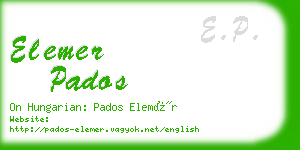 elemer pados business card